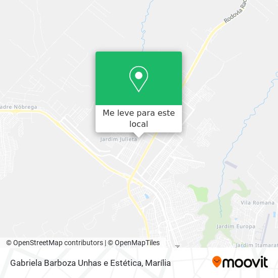 Gabriela Barboza Unhas e Estética mapa