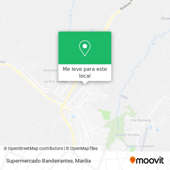 Supermercado Bandeirantes mapa