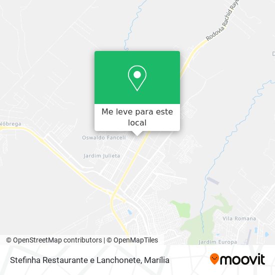 Stefinha Restaurante e Lanchonete mapa