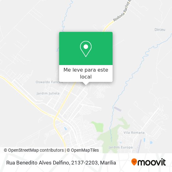 Rua Benedito Alves Delfino, 2137-2203 mapa