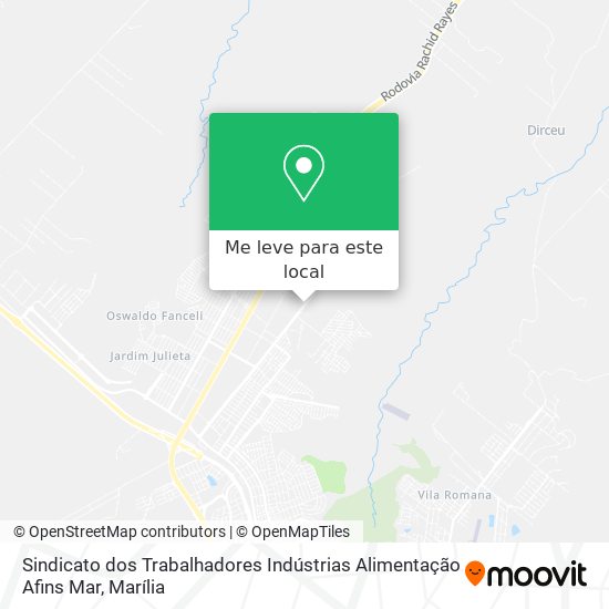 Sindicato dos Trabalhadores Indústrias Alimentação Afins Mar mapa