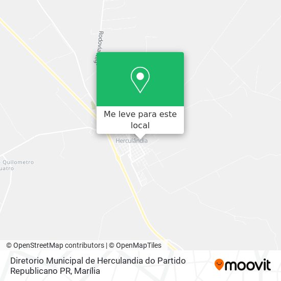 Diretorio Municipal de Herculandia do Partido Republicano PR mapa