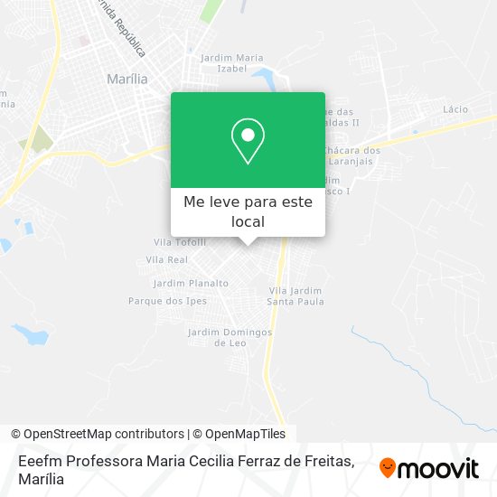 Eeefm Professora Maria Cecilia Ferraz de Freitas mapa
