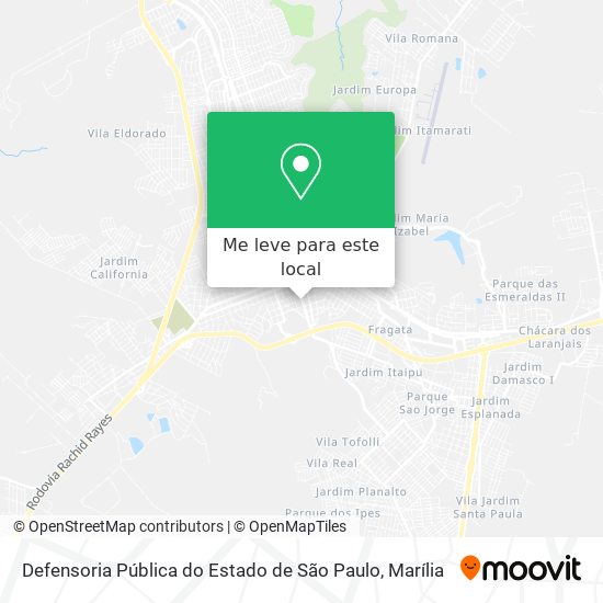 Defensoria Pública do Estado de São Paulo mapa