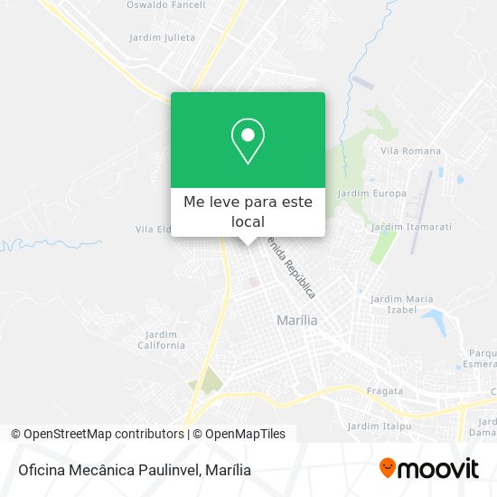 Oficina Mecânica Paulinvel mapa