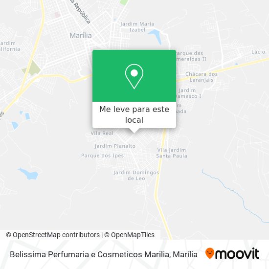 Belissima Perfumaria e Cosmeticos Marilia mapa