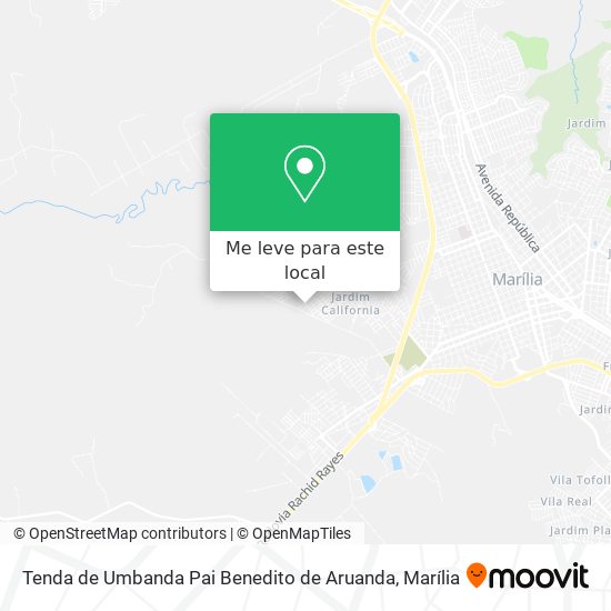Tenda de Umbanda Pai Benedito de Aruanda mapa