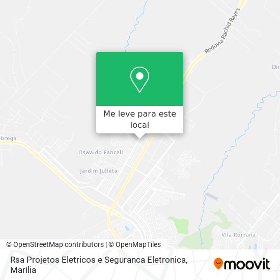 Rsa Projetos Eletricos e Seguranca Eletronica mapa