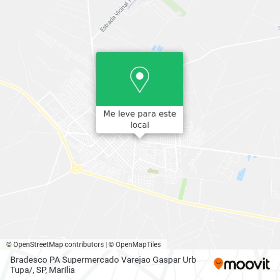 Bradesco PA Supermercado Varejao Gaspar Urb Tupa / , SP mapa