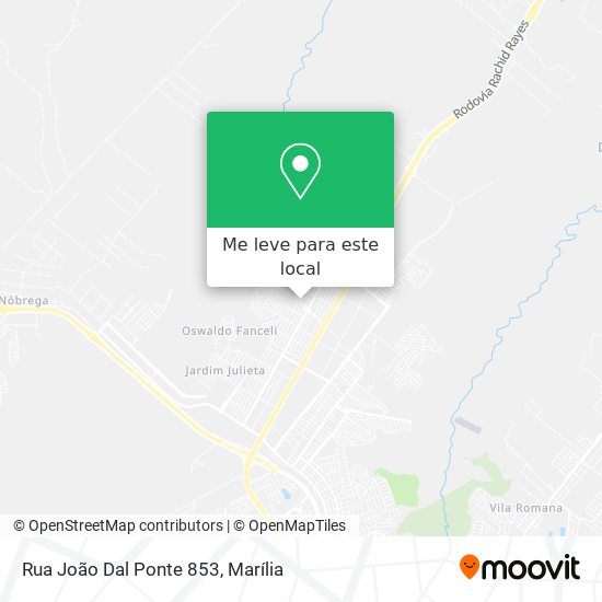 Rua João Dal Ponte 853 mapa