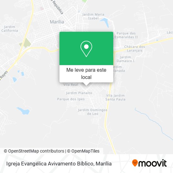 Igreja Evangélica Avivamento Bíblico mapa