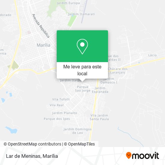 Lar de Meninas mapa