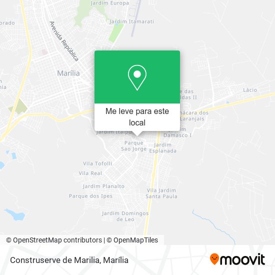 Construserve de Marilia mapa