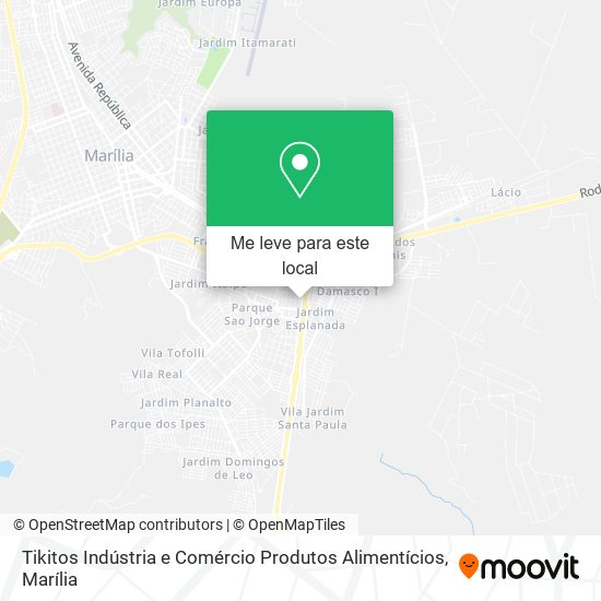 Tikitos Indústria e Comércio Produtos Alimentícios mapa