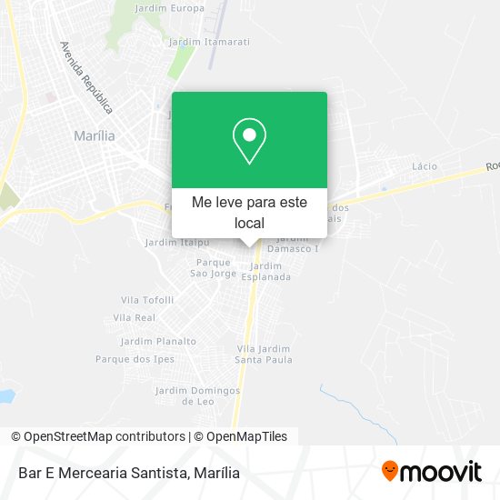 Bar E Mercearia Santista mapa