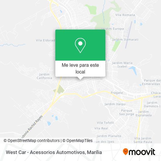 West Car - Acessorios Automotivos mapa