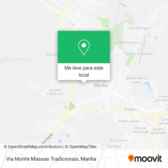 Via Monte Massas Tradicionais mapa