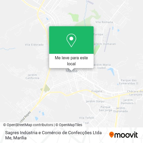 Sagres Indústria e Comércio de Confecções Ltda Me mapa