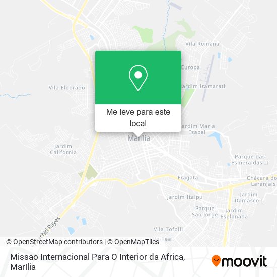 Missao Internacional Para O Interior da Africa mapa