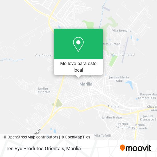 Ten Ryu Produtos Orientais mapa