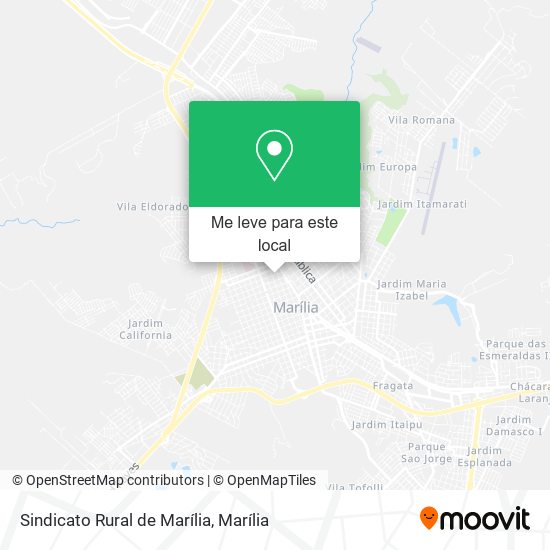Sindicato Rural de Marília mapa