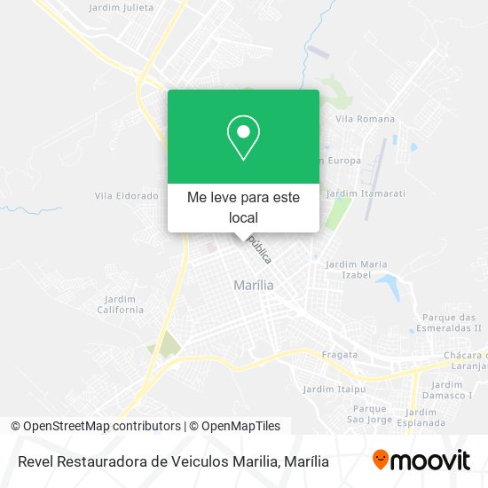 Revel Restauradora de Veiculos Marilia mapa