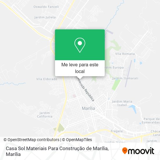 Casa Sol Materiais Para Construção de Marília mapa
