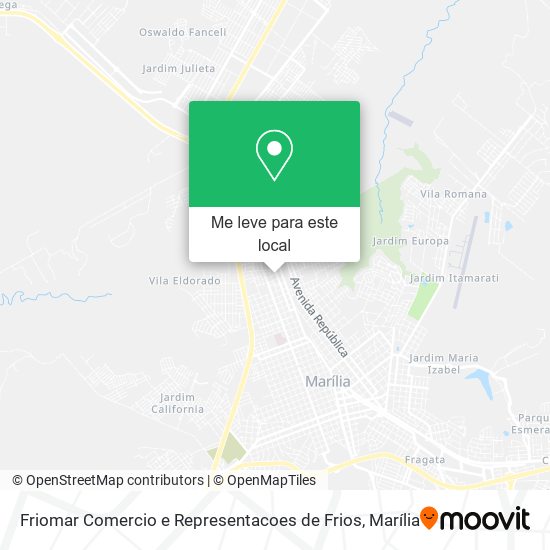 Friomar Comercio e Representacoes de Frios mapa