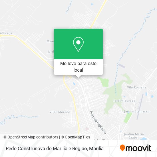 Rede Construnova de Marilia e Regiao mapa
