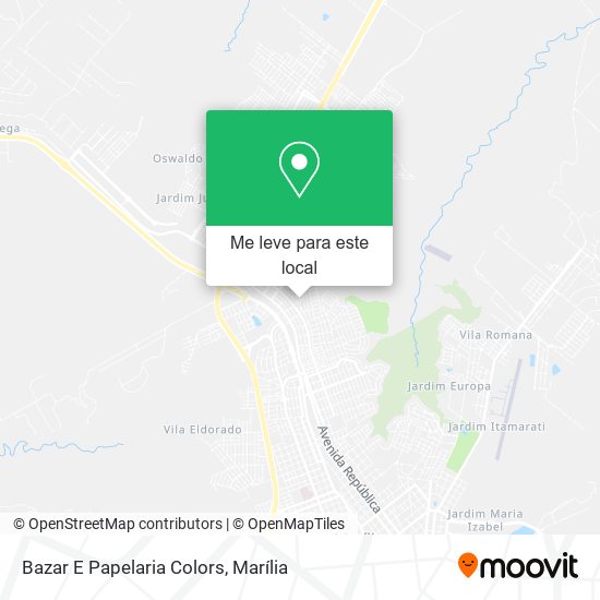 Bazar E Papelaria Colors mapa