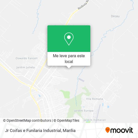 Jr Coifas e Funilaria Industrial mapa