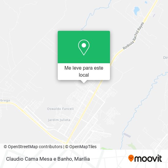 Claudio Cama Mesa e Banho mapa