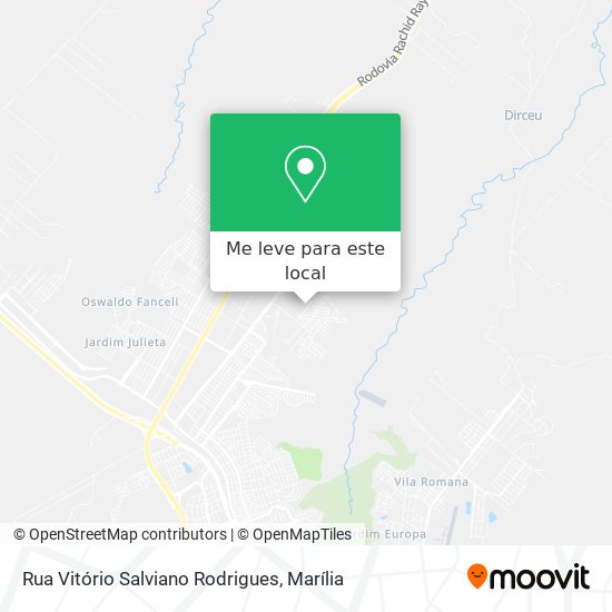 Rua Vitório Salviano Rodrigues mapa