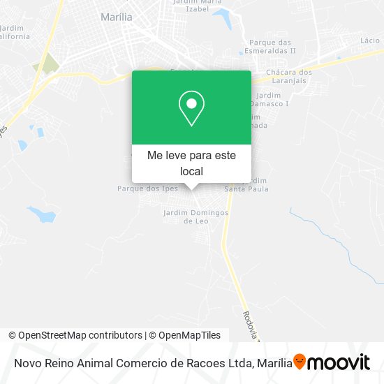Novo Reino Animal Comercio de Racoes Ltda mapa