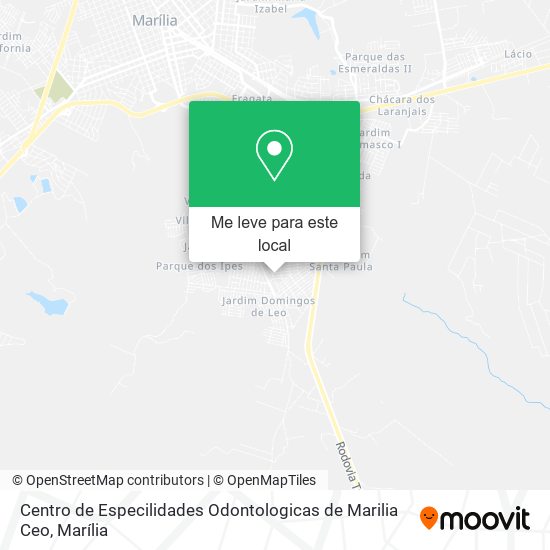 Centro de Especilidades Odontologicas de Marilia Ceo mapa