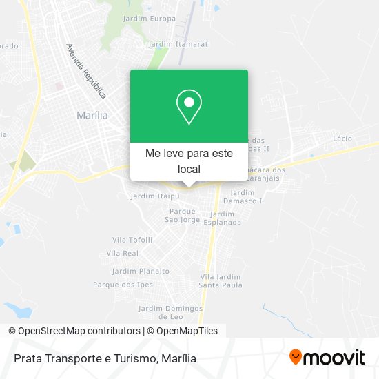 Prata Transporte e Turismo mapa