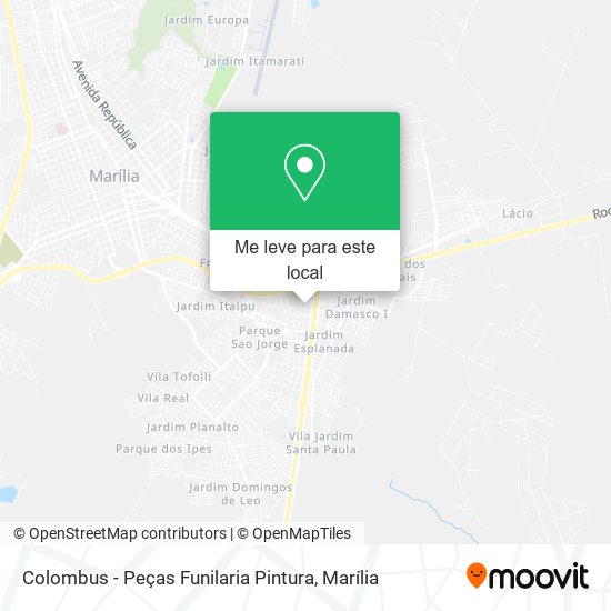 Colombus - Peças Funilaria Pintura mapa