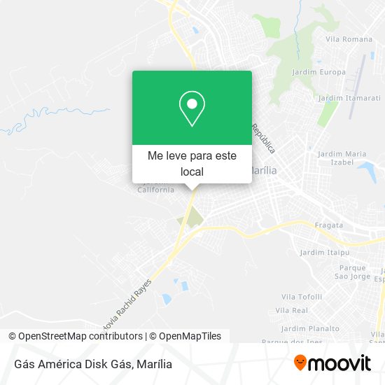 Gás América Disk Gás mapa