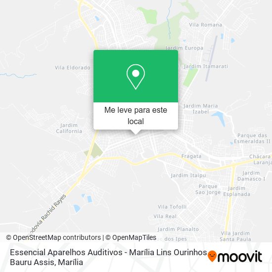 Essencial Aparelhos Auditivos - Marília Lins Ourinhos Bauru Assis mapa