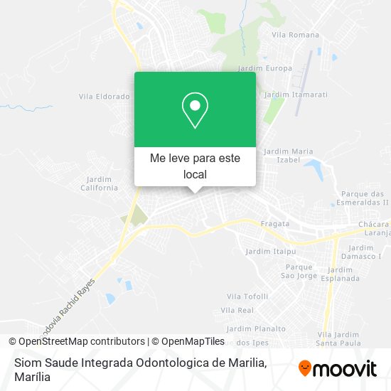 Siom Saude Integrada Odontologica de Marilia mapa