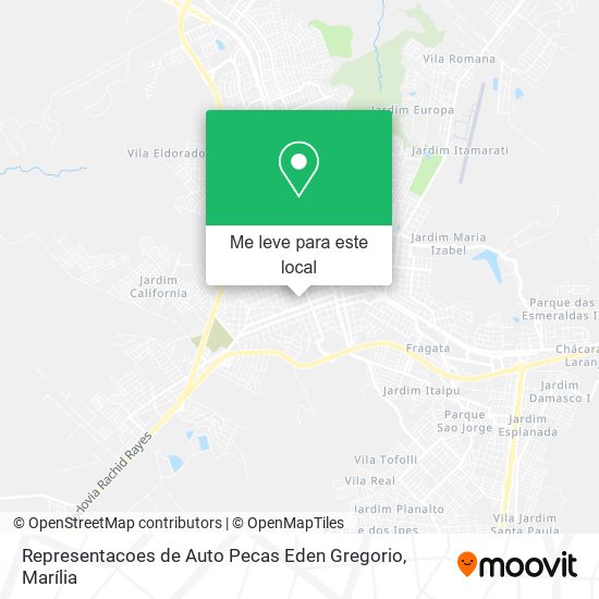 Representacoes de Auto Pecas Eden Gregorio mapa