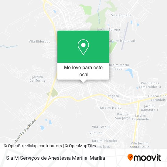 S a M Serviços de Anestesia Marília mapa