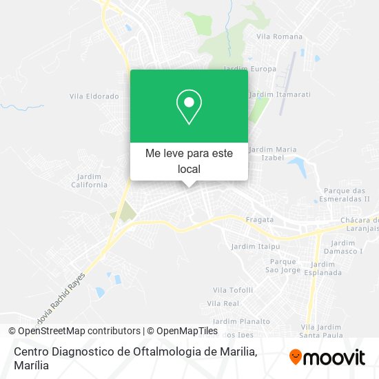 Centro Diagnostico de Oftalmologia de Marilia mapa