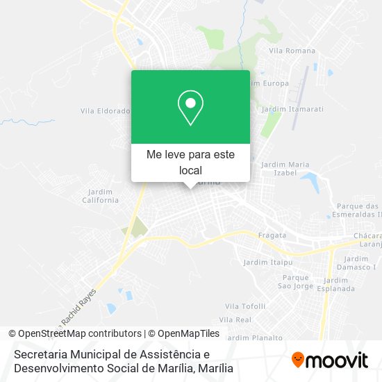 Secretaria Municipal de Assistência e Desenvolvimento Social de Marília mapa