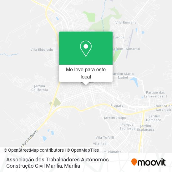 Associação dos Trabalhadores Autônomos Construção Civil Marília mapa