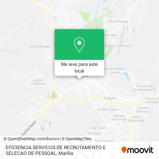 EFICIENCIA SERVICOS DE RECRUTAMENTO E SELECAO DE PESSOAL mapa