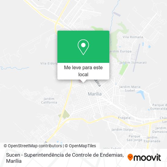 Sucen - Superintendência de Controle de Endemias mapa