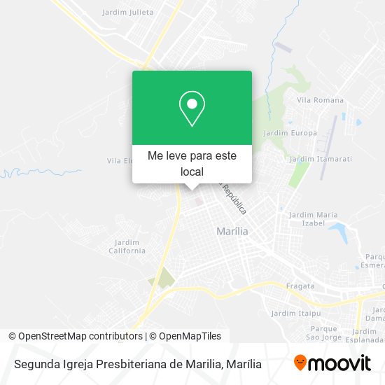 Segunda Igreja Presbiteriana de Marilia mapa