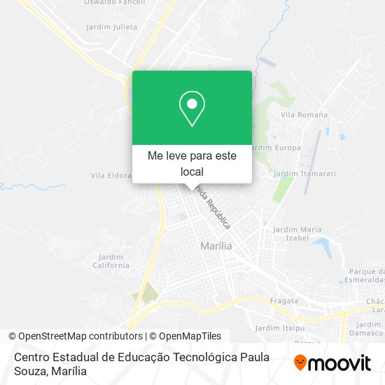 Centro Estadual de Educação Tecnológica Paula Souza mapa