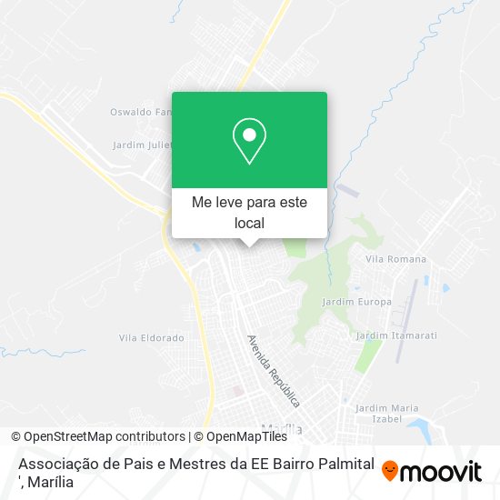 Associação de Pais e Mestres da EE Bairro Palmital ' mapa